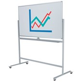 BOYD WHITEBOARD PORCELAIN MOBILE PIVOTING H1200 X W1200MM