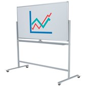 BOYD WHITEBOARD PORCELAIN MOBILE PIVOTING H1200 X W1500MM
