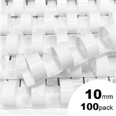 GBC PLASTIC BINDING COMB ROUND 21 LOOP 10MM A4 WHITE PACK 100