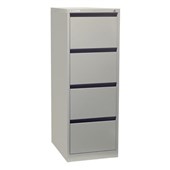 PRECISION CLASSIC FILING CABINET 4 DRAWER W470 X D620 X H1320MM SILVER GREY
