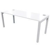 ZEALAND QUATRO DESK W1500 X D600 X H725MM SILVER BASE WHITE TOP