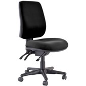 BURO ROMA OFFICE CHAIR HIGHBACK 3LEVER JETT FABRIC BLACK