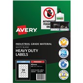 AVERY 959162 L6112HD MULTIPURPOSE LABELS 40MM ROUND HEAVY DUTY WHITE PACK 240