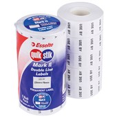 QUIKSTIK MARK II PRICING GUN LABEL PERMANENT USE BY 1000 LABELSROLL 23 X 16MM WHITE PACK 5