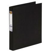 MARBIG LINEN RING BINDER PE 2D 25MM A4 BLACK