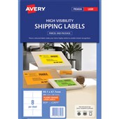 AVERY 36103 L7165FO HIGH VISIBILITY LABEL LASER 8UP FLUORO ORANGE BOX 25