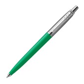 PARKER JOTTER ORIGINALS BALLPOINT PEN MEDIUM BLUE INK STAINLESS STEEL GREEN TRIM