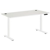 PULSE RAPID ASSEMBLY ELECTRIC DESK W1500 X D750 X H6251275MM WHITE FRAME WHITE TOP