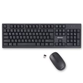 VERBATIM KEYBOARD AND MOUSE SET WIRELESS BLACK