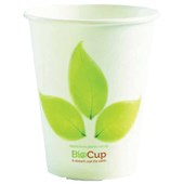 BIOCUP HOT SINGLE WALL CUP 8OZ 280ML PACK 50 LEAF