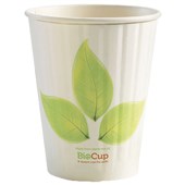 BIOCUP HOT DOUBLE WALL CUP 12OZ 390ML PACK 40 LEAF