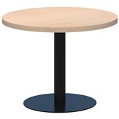 ACCENT CLASSIC COFFEE TABLE ROUND D450 X H450MM BLACK BASE REFINED OAK TOP