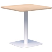 ACCENT CLASSIC MEETING TABLE W800 X D800 X H745MM WHITE BASE REFINED OAK TOP