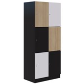 MASCOT LOCKER 3 TIER 2 BANK LOCKING H1900 X L900 X D450MM ASSORTED