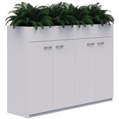 MASCOT STORAGEPLANTER 4 DOOR 3 TIER LOCKING H1200 X L1800 X D450MM SNOW VELVET