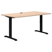 SUMMIT II FIXED HEIGHT DESK W1500 X D800MM BLACK FRAME REFINED OAK TOP