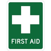 SAFETY SIGN W90 X H125MM FIRST AID PACK 5