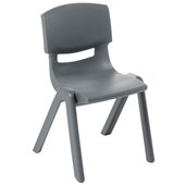 EDEN SQUAD VISITOR CHAIR STACKABLE PLASTIC H355MM GREY