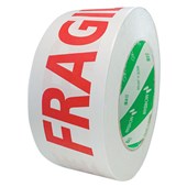 SELLOTAPE KRAFT PAPER MESSAGE TAPE FRAGILE 50MM X 50M RED ON WHITE