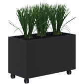 RAPID MOBILE PLANTER INCLUDING TALL PLANTS L900 X H600 BLACK