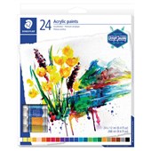 STAEDTLER DESIGN JOURNEY ACRYLIC PAINTS ASSORTED PACK 24