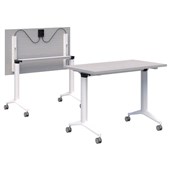 ACCENT BOOST FLIP TRAINING TABLE W1600 X D800 X H745MMWHITE BASE SILVER STRATA TOP