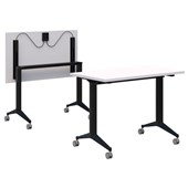 ACCENT BOOST FLIP TRAINING TABLE W1600 X D800 X H745MM BLACK BASE SNOW TOP