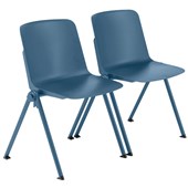 EDEN SCOUT VISITOR CHAIR STACKABLE INTEGRATED SIDE SEAT LINKS BLUE