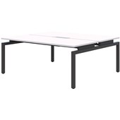 RAPID BALANCE 2 POD FIXED HEIGHT DESK 1800X800MM BLACK FRAME SNOW VELVET TOP