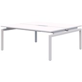 RAPID BALANCE 2 POD FIXED HEIGHT DESK 1800X800MM WHITE FRAME SNOW VELVET TOP