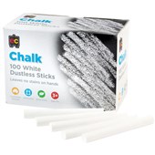 EC CHALK DUSTLESS WHITE BOX 100