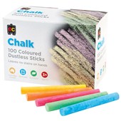 EC CHALK DUSTLESS COLOURED BOX 100