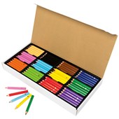 EC JUMBO PENCILS WITH SHARPENER WASHABLE ASSORTED COLOURS PACK 120