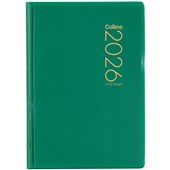 COLLINS DIARY POCKET A73P GREEN WEEK TO VIEW PVC EVEN YEAR