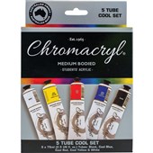 CHROMACRYL ACRYLIC PAINT SET 5 X 75ML