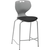 EDEN OMNI KITCHEN STOOL GREY WITH BLACK VINYL