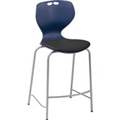 EDEN OMNI KITCHEN STOOL NAVY WITH BLACK VINYL