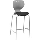 EDEN OMNI BAR STOOL GREY WITH BLACK VINYL