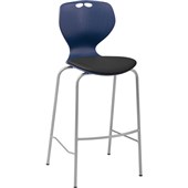 EDEN OMNI BAR STOOL NAVY WITH BLACK VINYL
