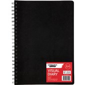 WARWICK VISUAL ART DIARY A4 100GSM 50 LEAF BLACK
