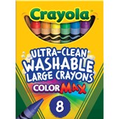 CRAYOLA ULTRACLEAN WASHABLE LARGE CRAYONS PACK 8