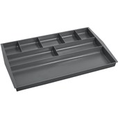 ITALPLAST DRAWER TIDY 8 COMPARTMENT SPACE GREY