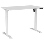 KNIGHT HAVEN BOOST ELECTRIC SINGLE SIDED DESK W1200 X D700MM WHITE FRAME WHITE TOP