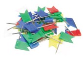 ESSELTE FLAG PINS ASSORTED PACK 50