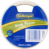 SELLOTAPE BOOK REPAIR TAPE W36MM X L25M TRANSPARENT