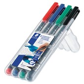 STAEDTLER LUMOCOLOR 310 CDDVD MARKER BULLET 04MM ASSORTED PACK 4