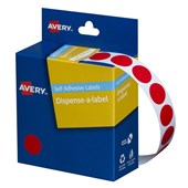 AVERY 937235 DMC14R ROUND LABEL DISPENSER 14MM RED BOX 1050