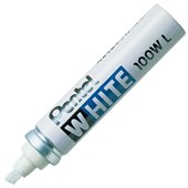 PENTEL 100W PERMANENT MARKER LARGE BULLET WHITE