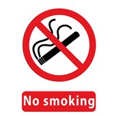 QSI SAFETY SIGN W240 X L340MM NO SMOKING