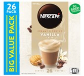 NESCAFE VANILLA LATTE SACHETS 26PK